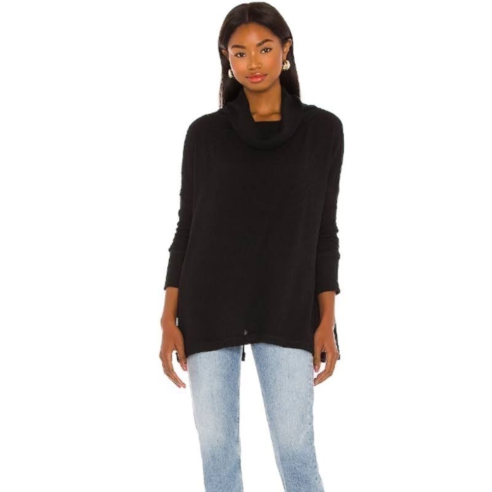 NWT Free People Juicy Long Sleeve Black Top size Small